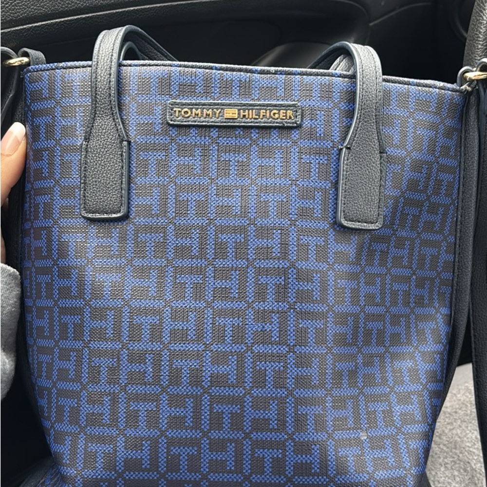 Tommy Hilfiger Blue Monogram Tote Bag